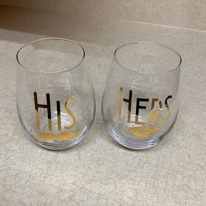 Other - His and Hers wine glasses Other - His and Hers wine glasses